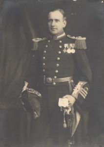 Surgeon Commander L Darby in full dress uniform, circa 1922. (HMAS Cerberus Museum)